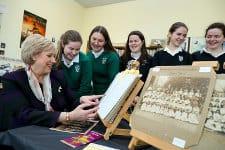 Minister Humphreys with students in Muckross College in Donnybrook