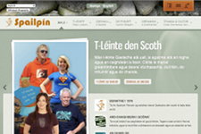 An Spailpín Fánach page d'accueil en irlandais